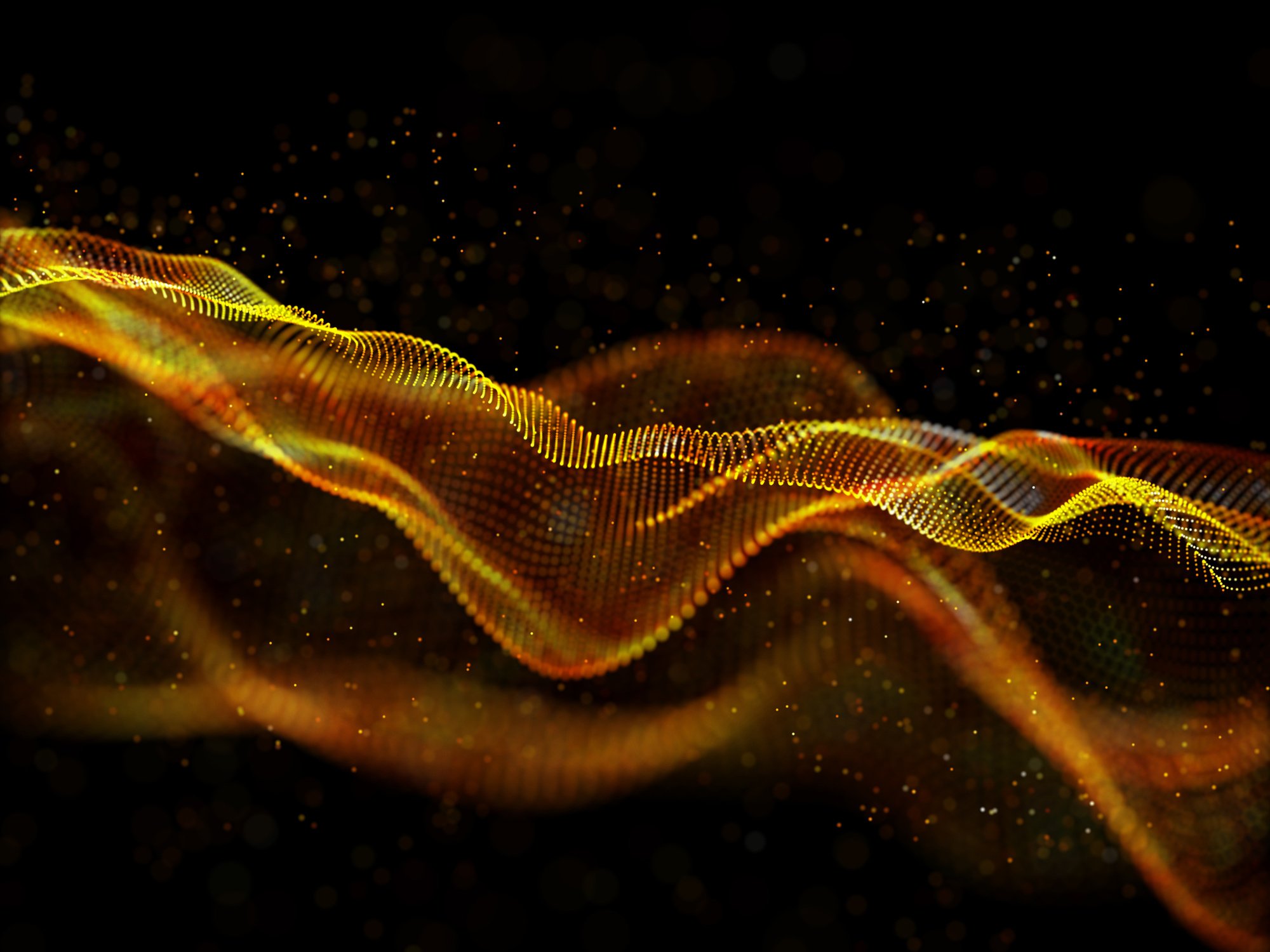 3D Abstract Techno Background with Particle Design